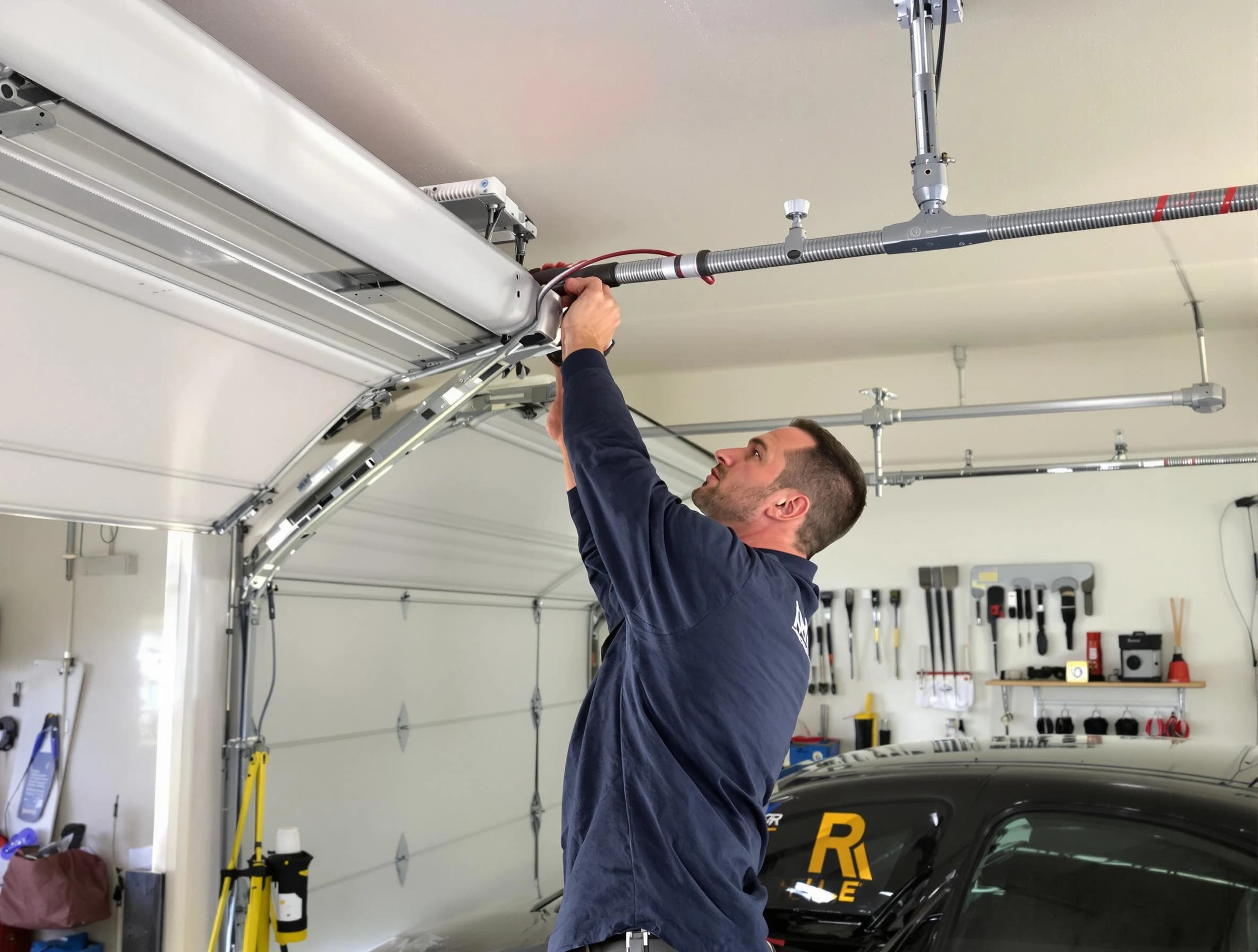 Old Bridge Garage Door Repair technician performing garage door cable repair in Old Bridge
