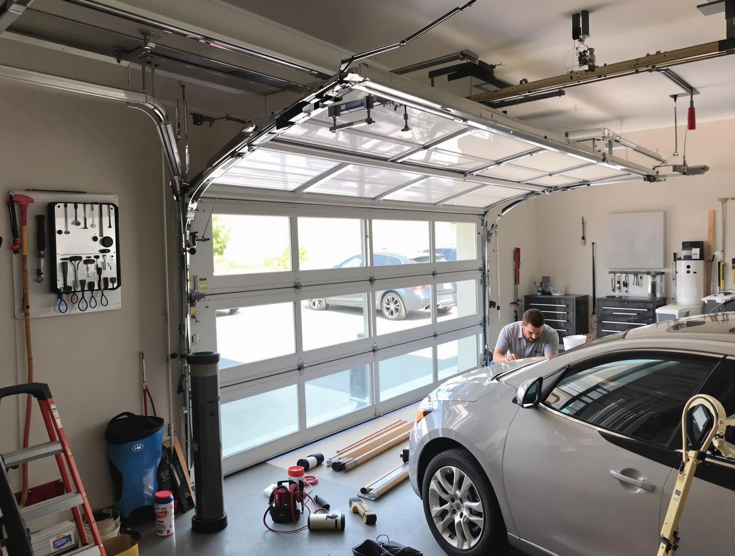 Garage door noise reduction service by Old Bridge Garage Door Repair in Old Bridge