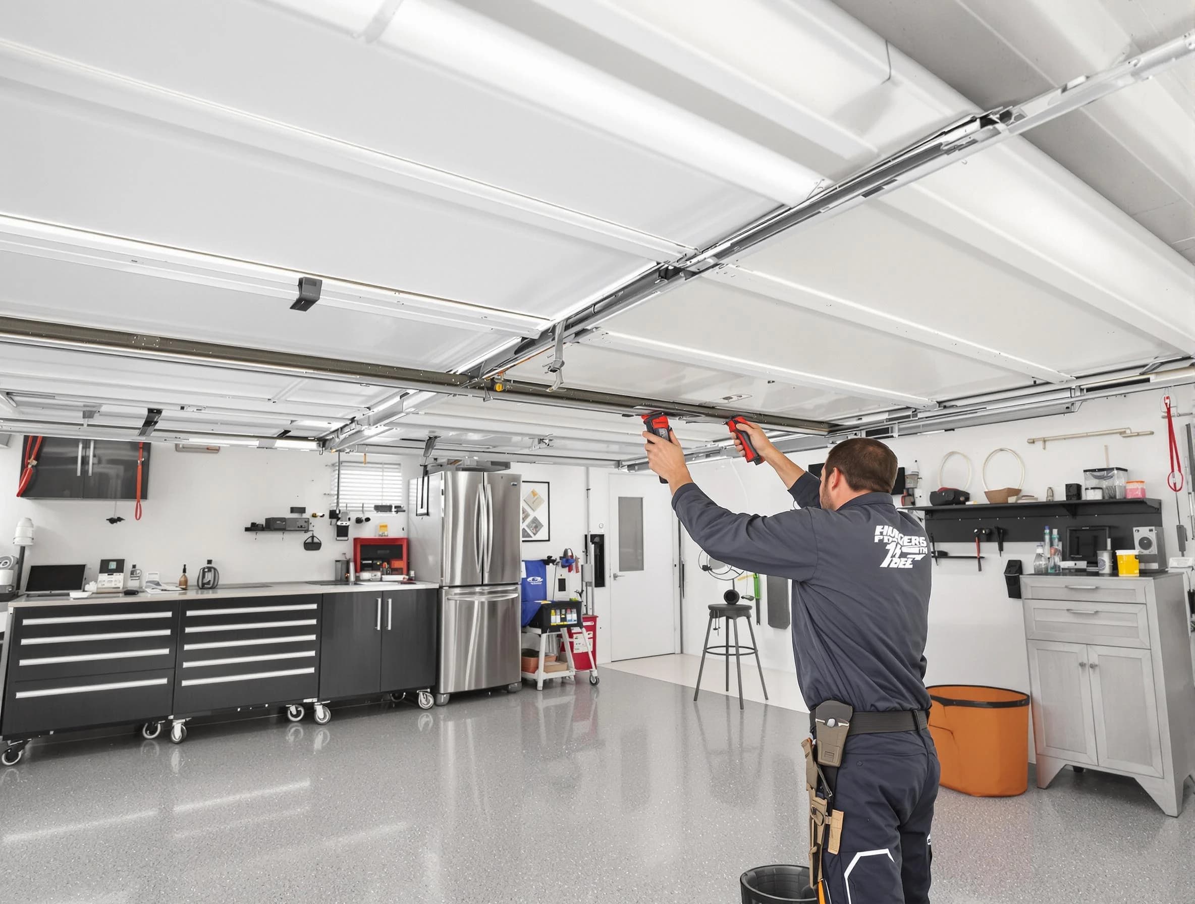 Overhead garage door repair service by Old Bridge Garage Door Repair in Old Bridge