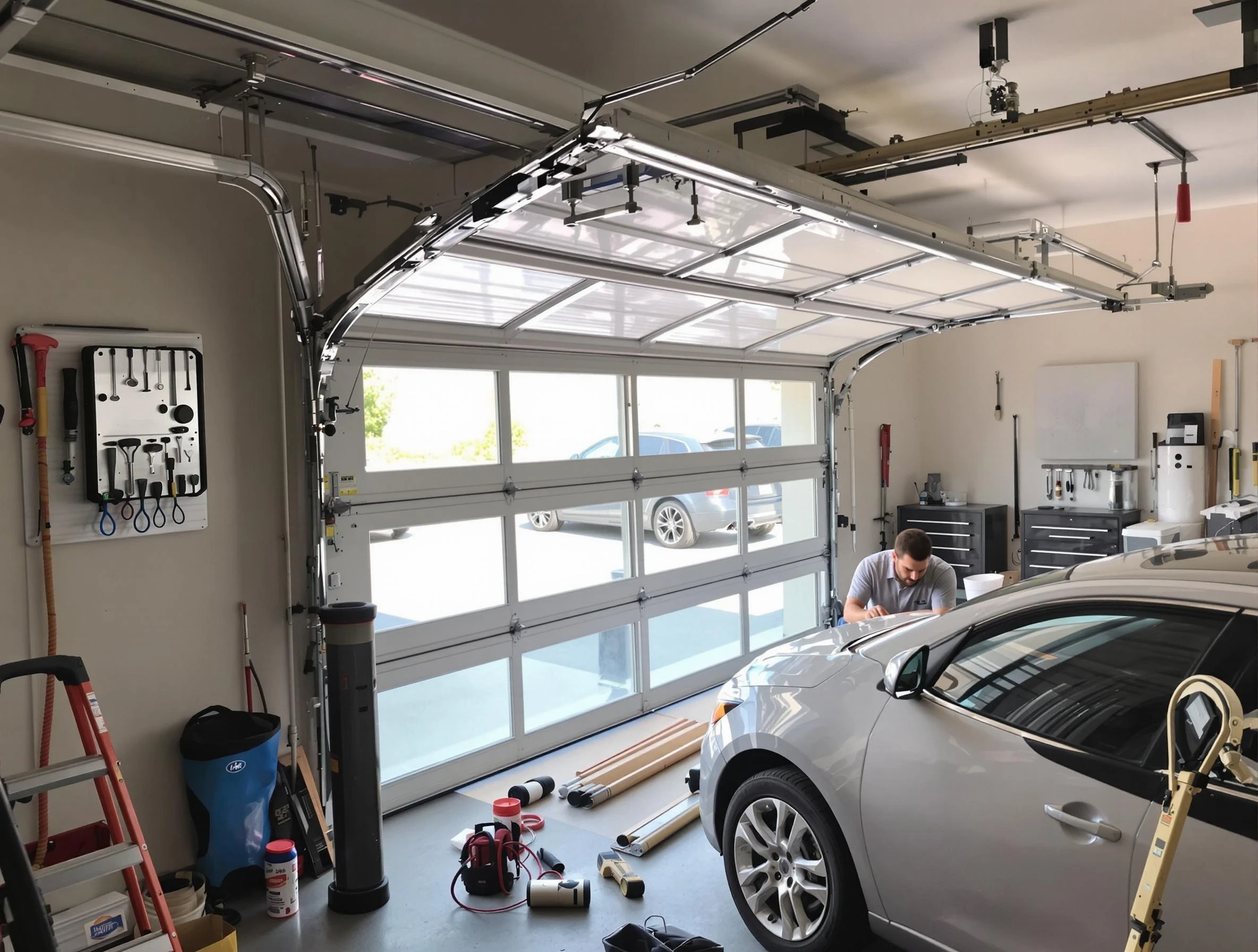 Garage door noise reduction service by Old Bridge Garage Door Repair in Old Bridge