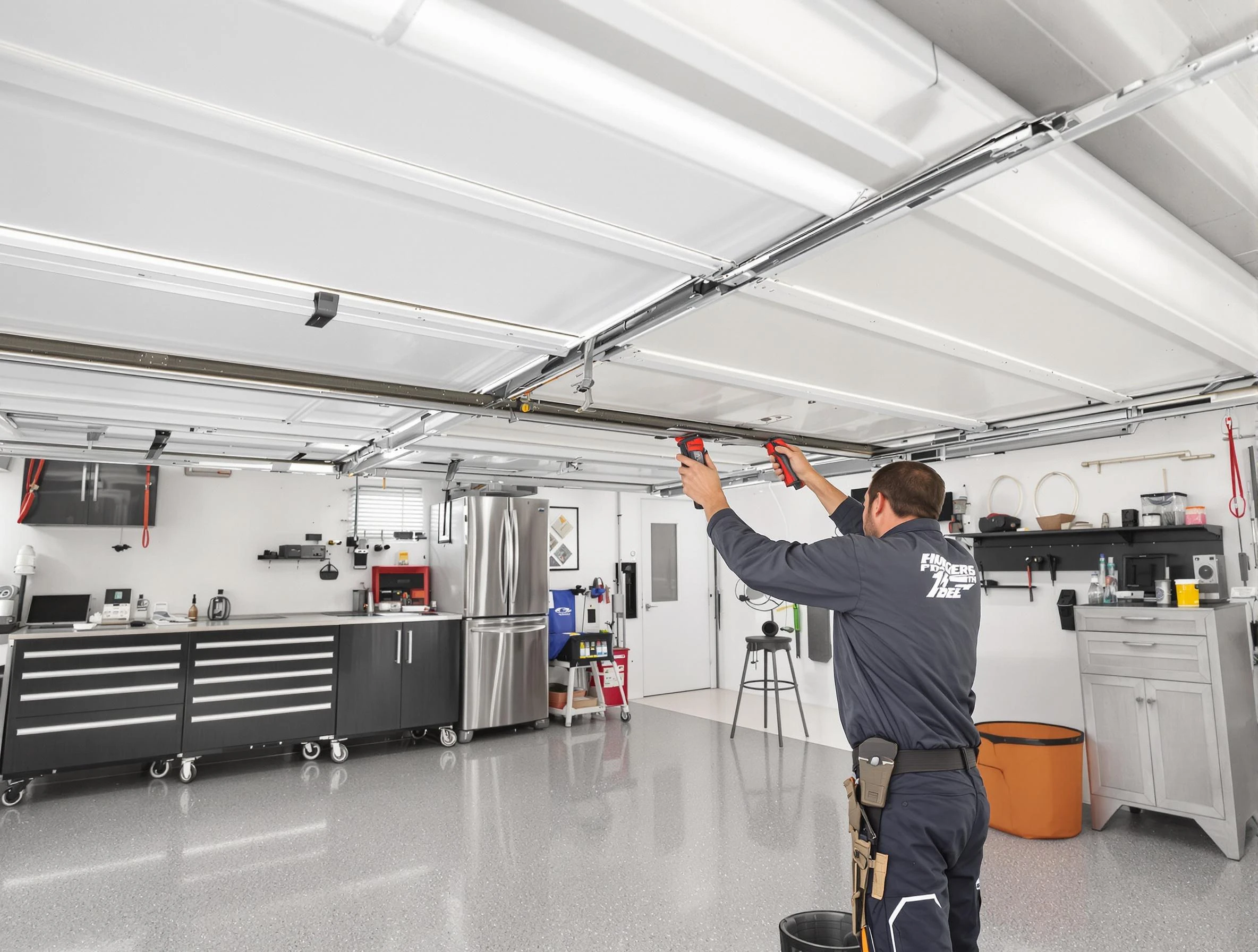 Overhead garage door repair service by Old Bridge Garage Door Repair in Old Bridge
